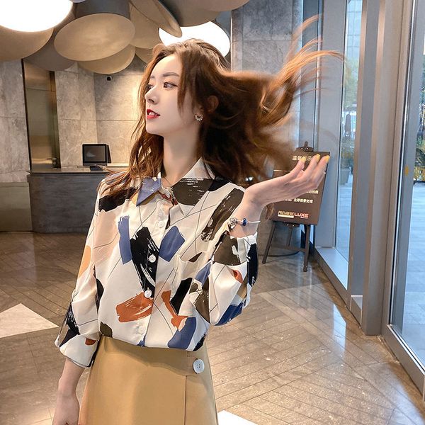 printed shirt for women chiffon shirt women korean fashion long sleeve temperament fashion bottoming shirt tunic, White
printed shirt for women chiffon shirt women korean fashion long sleeve temperament fashion bottoming shirt tunic, White