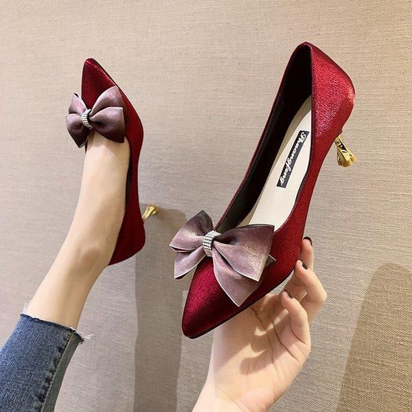dress shoes heels for women pointed stiletto woman pumps fashion bow wedding female party comfort, Black
dress shoes heels for women pointed stiletto woman pumps fashion bow wedding female party comfort, Black