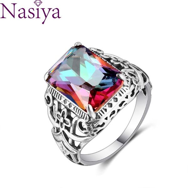 cluster rings s925 sterling silver mystic z zircon women hollow out design fine jewelry bridal wedding engagement ring accessory, Golden;silver
cluster rings s925 sterling silver mystic z zircon women hollow out design fine jewelry bridal wedding engagement ring accessory, Golden;silver