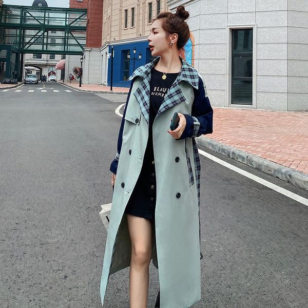 2021 new autumn long bandage women's windbreaker loose casual fashion coat women british trench coat, Tan;black
2021 new autumn long bandage women's windbreaker loose casual fashion coat women british trench coat, Tan;black