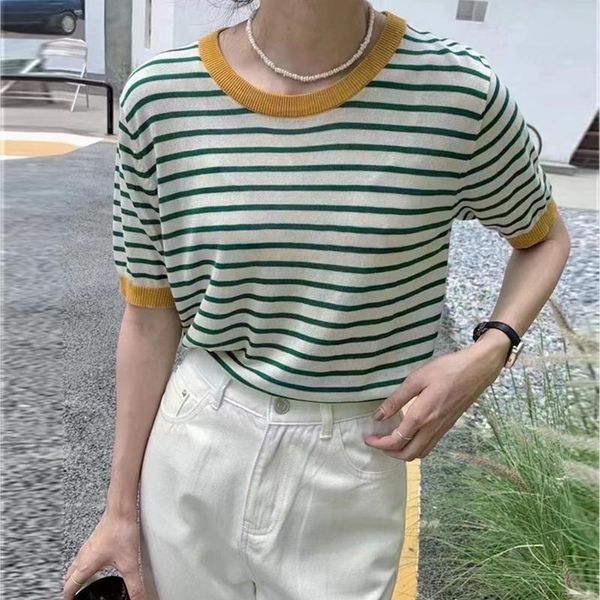 women's sweaters 2021 arrival 20476 (3, 4 in 1) not make web celebrity figure round collar stripe short sleeve turtleneck sweater [2000, White;black
women's sweaters 2021 arrival 20476 (3, 4 in 1) not make web celebrity figure round collar stripe short sleeve turtleneck sweater [2000, White;black