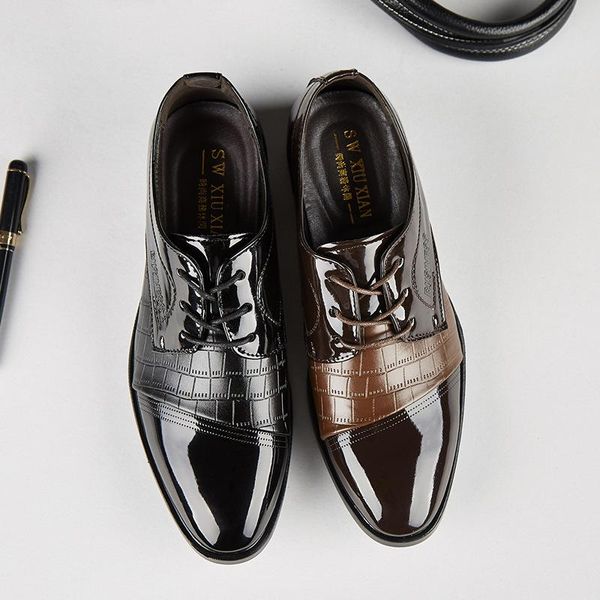 dress shoes men's crocodile pattern pointed toe business men fashion solid color casual big size 48, Black
dress shoes men's crocodile pattern pointed toe business men fashion solid color casual big size 48, Black
