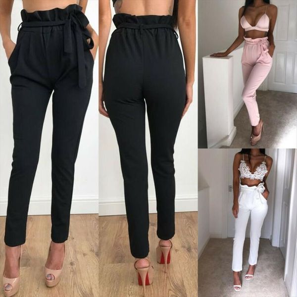 fashion chic high paperbag womens capri waist slim skinny ol loose long trousers casual bow belt pencil, Black;white
fashion chic high paperbag womens capri waist slim skinny ol loose long trousers casual bow belt pencil, Black;white