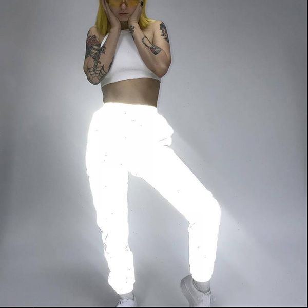 women new fashion street style high waist solid luminous sports pants loose casual loose noctilucent long trousers plus size, Black;white
women new fashion street style high waist solid luminous sports pants loose casual loose noctilucent long trousers plus size, Black;white