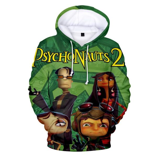 men's hoodies & sweatshirts 2021 game psychonauts 2 men women pullover hooded oversized boys girls cosplay costume streetwear tracksuit, Black 
men's hoodies & sweatshirts 2021 game psychonauts 2 men women pullover hooded oversized boys girls cosplay costume streetwear tracksuit, Black