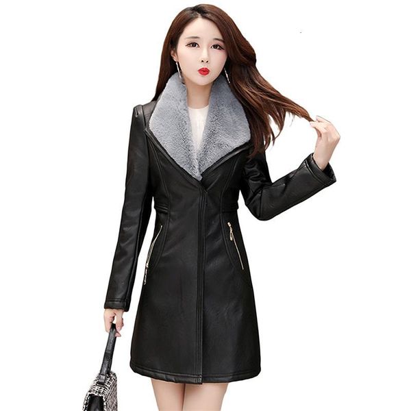 women 2021 autumn thin skin collar from fake jacket plus velvet thick female coat plutonium imitation leather trench t143 4h25, Black
women 2021 autumn thin skin collar from fake jacket plus velvet thick female coat plutonium imitation leather trench t143 4h25, Black