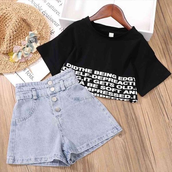 kids girls clothes set summer girl crop t shirt denim shorts 2pcs outfits baby clothing 4 710 to 12, White
kids girls clothes set summer girl crop t shirt denim shorts 2pcs outfits baby clothing 4 710 to 12, White