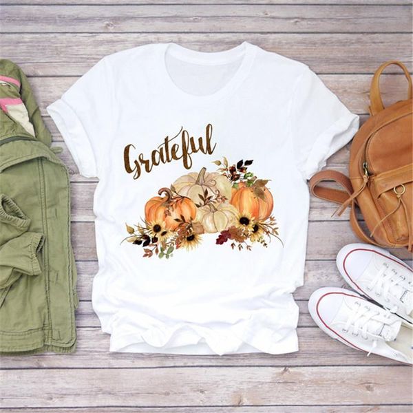 women graphic t-shirt grateful pumpkin print vintage short sleeve female printed camisas mujer womens t-shirts, White
women graphic t-shirt grateful pumpkin print vintage short sleeve female printed camisas mujer womens t-shirts, White