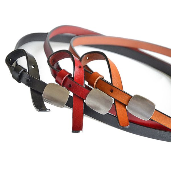new women's matte buckle real leather thin belt sweet multicolor decorative belt women's waist chain, Black;brown
new women's matte buckle real leather thin belt sweet multicolor decorative belt women's waist chain, Black;brown