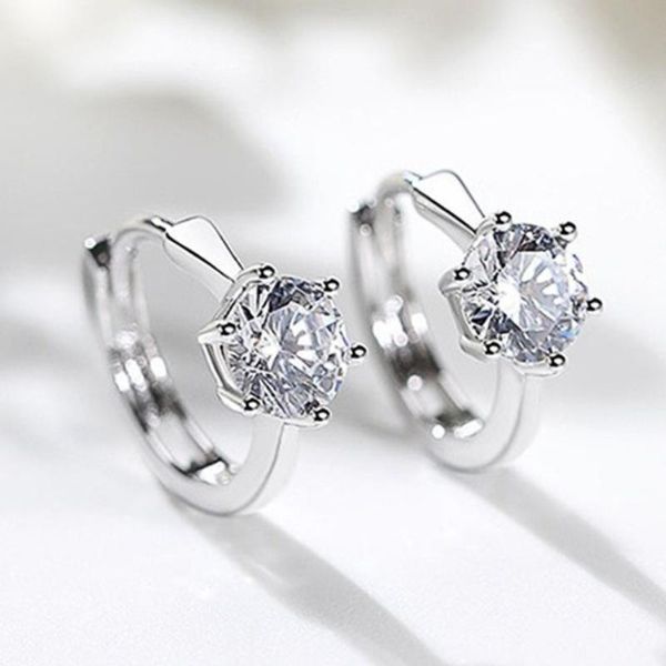 hoop & huggie caoshi trendy contracted style small earrings silver color with 6 prongs solitaire cubic zirconia elegant jewelry for women, Golden;silver
hoop & huggie caoshi trendy contracted style small earrings silver color with 6 prongs solitaire cubic zirconia elegant jewelry for women, Golden;silver