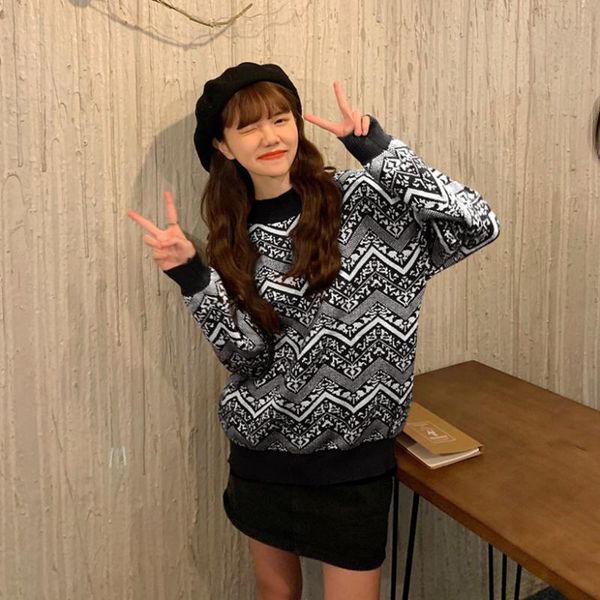 women's sweaters make pullovers season more languid is lazy wind restoring ancient ways into ling case grain color of wear, White;black
women's sweaters make pullovers season more languid is lazy wind restoring ancient ways into ling case grain color of wear, White;black