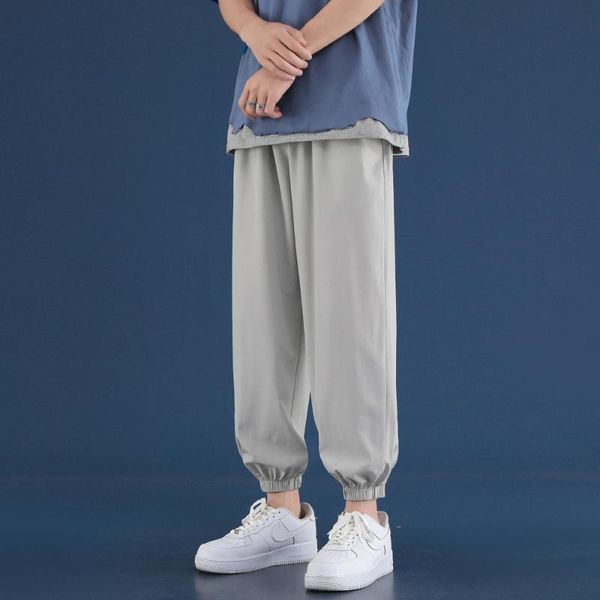 Men's Pants Korean Fashion Summer Men Loose Fit Solid Color Thin Breathable Ankle Length Joggers Plus Size Drawstring Sweatpants, Black
Men's Pants Korean Fashion Summer Men Loose Fit Solid Color Thin Breathable Ankle Length Joggers Plus Size Drawstring Sweatpants, Black