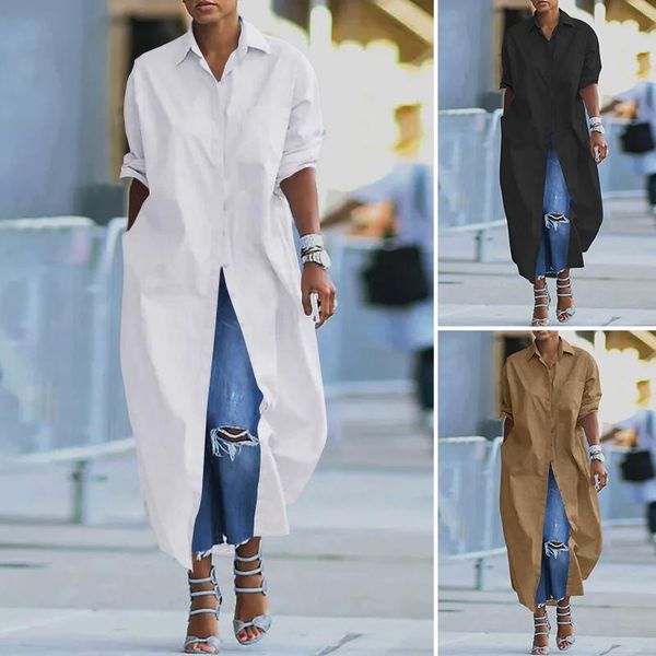 women's autumn stylish blouse 2021 zanzea female laple shirt ladies blusa femininas casual solid tunic plus size 5xl, White
women's autumn stylish blouse 2021 zanzea female laple shirt ladies blusa femininas casual solid tunic plus size 5xl, White