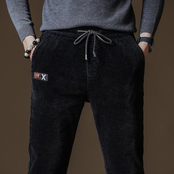 men's pants 2021 autumn winter corduroy men fashion elastic blue brown straight trousers for classic big size 38, Black
men's pants 2021 autumn winter corduroy men fashion elastic blue brown straight trousers for classic big size 38, Black