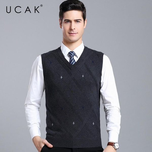 men's vests ucak brand sweater men clothes streetwear wool v-neck vest autumn winter striped pull homme clothing u1116, Black;white
men's vests ucak brand sweater men clothes streetwear wool v-neck vest autumn winter striped pull homme clothing u1116, Black;white