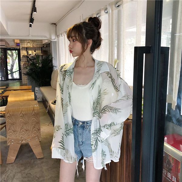 women's blouses & shirts fashion 2021 autumn cardigan sunscreen blouse clothing for women korean version of the retro loose long-sleeve, White
women's blouses & shirts fashion 2021 autumn cardigan sunscreen blouse clothing for women korean version of the retro loose long-sleeve, White