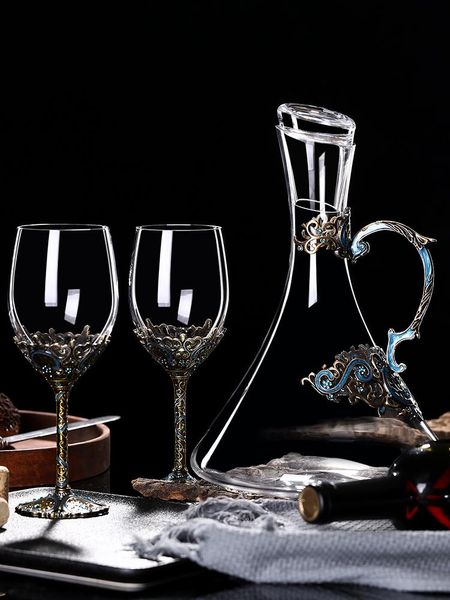 enamel color glass cup european crystal glass retro red wine cup wine bottle high feet wedding party gift
enamel color glass cup european crystal glass retro red wine cup wine bottle high feet wedding party gift