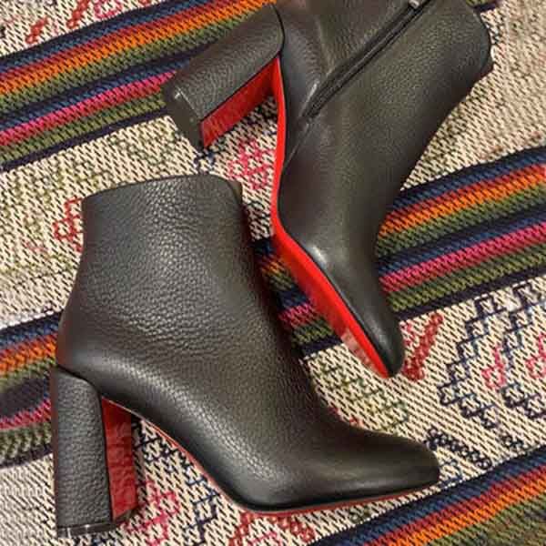 21s women short boot paris red bottom shoes chunky heels castarika black genuine leather ankle boots black leathers casual dress birthday
21s women short boot paris red bottom shoes chunky heels castarika black genuine leather ankle boots black leathers casual dress birthday
