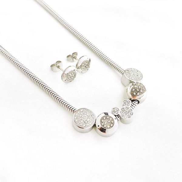 earrings & necklace stainless steel set fashion 45cm silver color snake chain pendant fit original beads charms diy jewelry gift
earrings & necklace stainless steel set fashion 45cm silver color snake chain pendant fit original beads charms diy jewelry gift