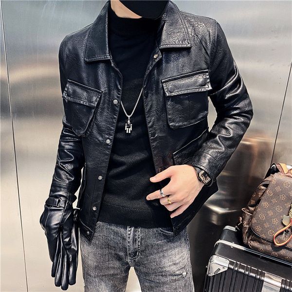 men's leather & faux artificial leather men's jacket, black luxury zipper informal fashionable punk jacket 4xl
men's leather & faux artificial leather men's jacket, black luxury zipper informal fashionable punk jacket 4xl