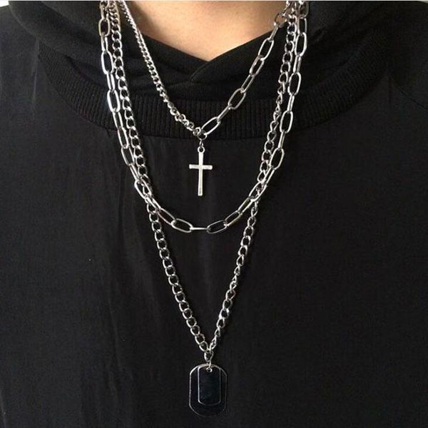 pendant necklaces indie 90s aesthetic cross multi-layer punk boy chocker design long harajuku collar chain necklace for women men jewelry, Silver
pendant necklaces indie 90s aesthetic cross multi-layer punk boy chocker design long harajuku collar chain necklace for women men jewelry, Silver