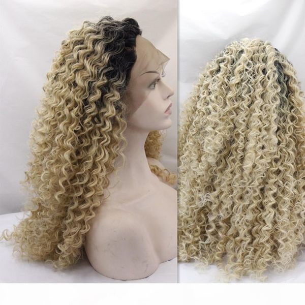 synthetic lace front wig wigs afro kinky curl blonde synthetic kinky curly hair wig for black women 
synthetic lace front wig wigs afro kinky curl blonde synthetic kinky curly hair wig for black women