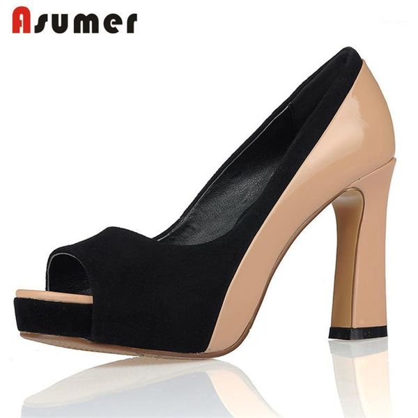 dress shoes asumer 2021 big size 33-43 women pumps peep toe slip on summer mixed color high heels platform ladies party1, Black
dress shoes asumer 2021 big size 33-43 women pumps peep toe slip on summer mixed color high heels platform ladies party1, Black