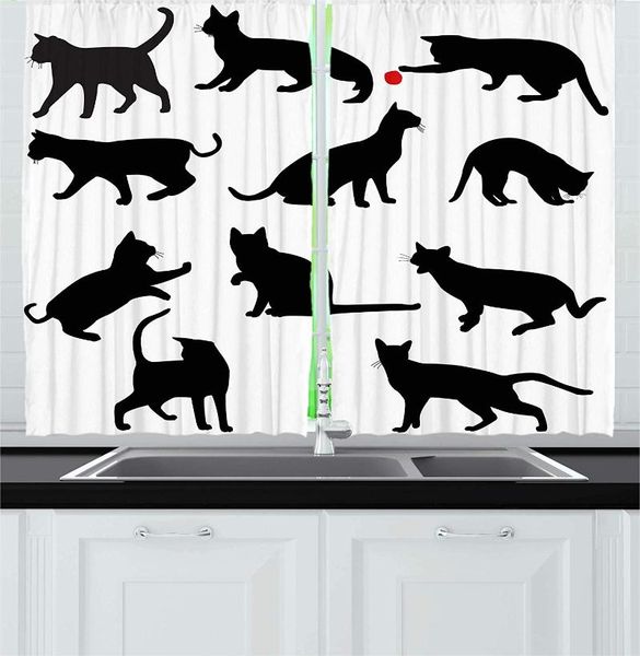 curtain & drapes cat curtains silhouette kittens various postures playing red ball animal pet print home window decor cafe vermilion
curtain & drapes cat curtains silhouette kittens various postures playing red ball animal pet print home window decor cafe vermilion