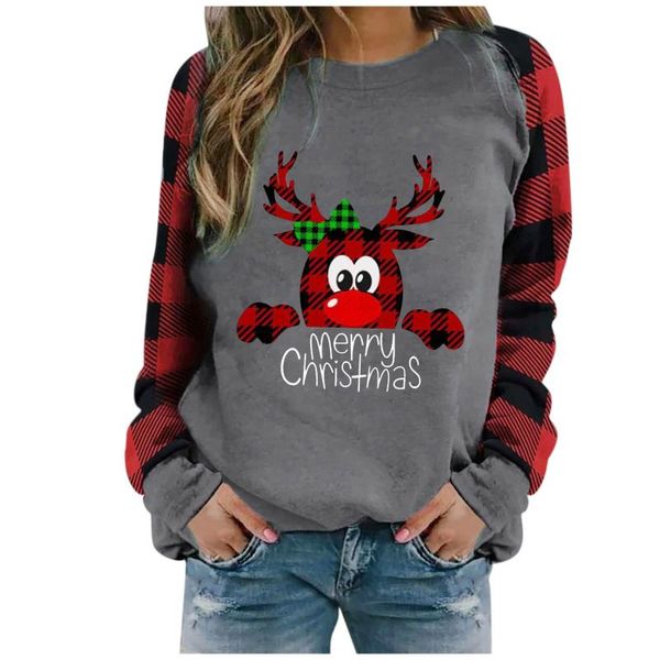 women's hoodies & sweatshirts fall sweatshirt christmas patchwork plaid printing ins fashion crewneck shirt couple classical festival, Black
women's hoodies & sweatshirts fall sweatshirt christmas patchwork plaid printing ins fashion crewneck shirt couple classical festival, Black