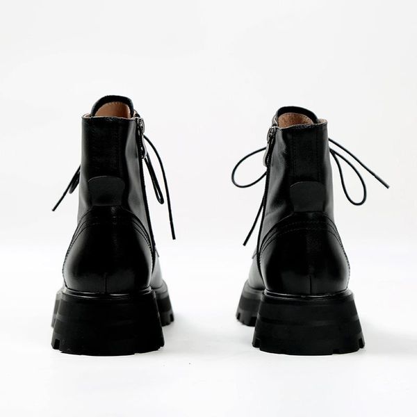 boots guidibasic women 2021 winter round toe thick heel platform genuine leather front lace, Black
boots guidibasic women 2021 winter round toe thick heel platform genuine leather front lace, Black