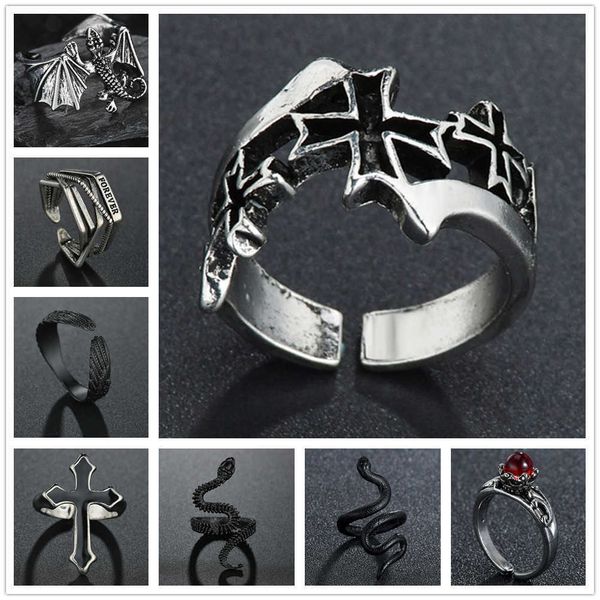 ring gothic silver color plated retro punk hip-hop hollow cross adjustable s jewelry gift for men women vintage jewel, Golden;silver
ring gothic silver color plated retro punk hip-hop hollow cross adjustable s jewelry gift for men women vintage jewel, Golden;silver