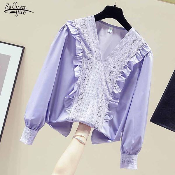 women's blouses & shirts women long puff sleeve pullover autumn fashion sweet v-neck blouse lace splice hollow out vintage shirt blusa, White
women's blouses & shirts women long puff sleeve pullover autumn fashion sweet v-neck blouse lace splice hollow out vintage shirt blusa, White
