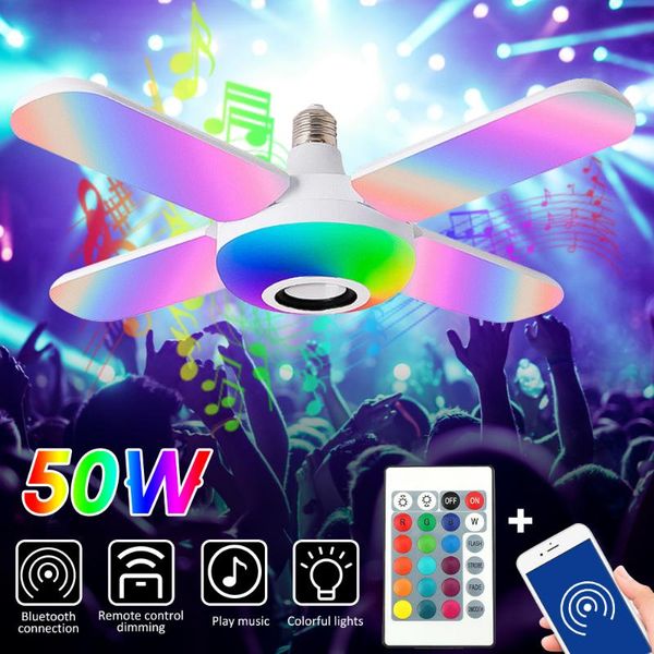 bulbs smart rgb led bulb app bluetooth music light e27 foldable fan blade 50w living room speaker ceiling lamps with remote control
bulbs smart rgb led bulb app bluetooth music light e27 foldable fan blade 50w living room speaker ceiling lamps with remote control