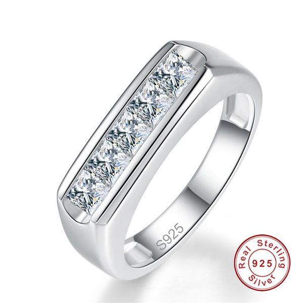 cluster rings 3*3mm square white zircon men's ring 100% s925 sterling silver men fine jewelry gift for husband with box, Golden;silver
cluster rings 3*3mm square white zircon men's ring 100% s925 sterling silver men fine jewelry gift for husband with box, Golden;silver