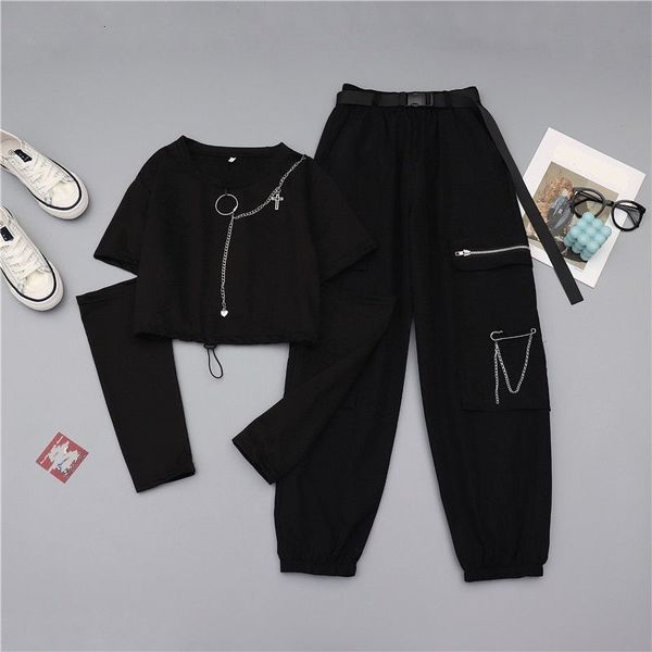 women's pants & capris hippie harajuku cargo women gothic chain oversized streetwear black wide leg trousers 2021 spring punk mall, Black;white
women's pants & capris hippie harajuku cargo women gothic chain oversized streetwear black wide leg trousers 2021 spring punk mall, Black;white
