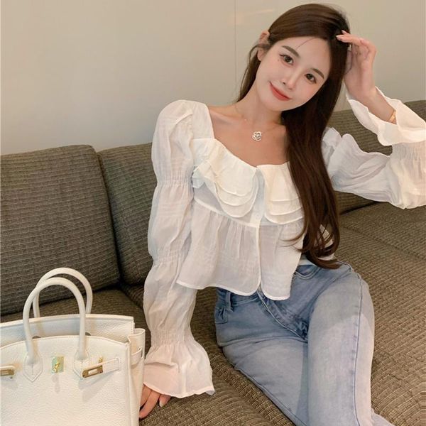 women's blouses & shirts chiffon ruffles blouse women puff sleeve autumn sweet style square collar chic ladies black white blusas
women's blouses & shirts chiffon ruffles blouse women puff sleeve autumn sweet style square collar chic ladies black white blusas