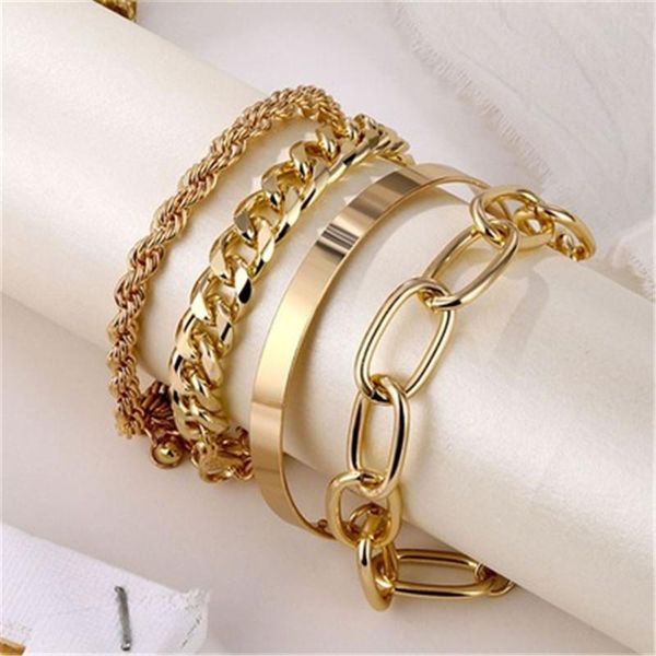 link, chain bracelets punk curb cuban set for women miami boho exaggerated thick gold color charm bangles fashion jewelry, Black
link, chain bracelets punk curb cuban set for women miami boho exaggerated thick gold color charm bangles fashion jewelry, Black