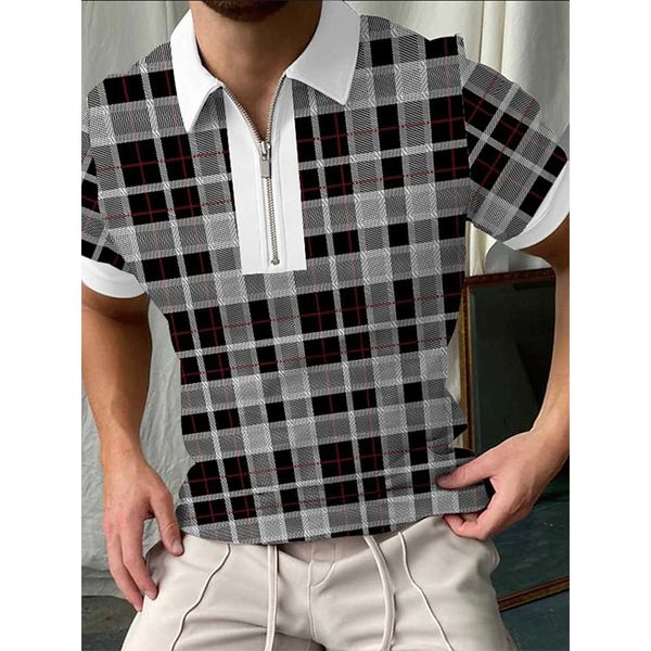 summer original 3d men's zipper polo shirt, comfortable, breathable, fashionable and cool, daily business trip, work party, White;black
summer original 3d men's zipper polo shirt, comfortable, breathable, fashionable and cool, daily business trip, work party, White;black