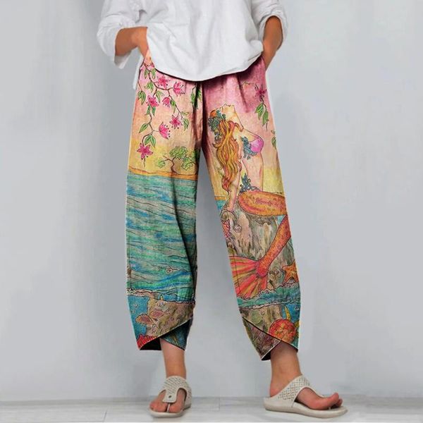 women's leggings women pants lady casual flowers print elastic waist wide leg trousers loose harem female boho ladies, Black
women's leggings women pants lady casual flowers print elastic waist wide leg trousers loose harem female boho ladies, Black