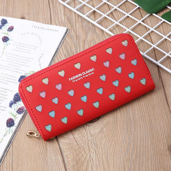 purse 2021 women's female handbag long zipper wallets large capacity mobile phone bag hollow small love, White 
purse 2021 women's female handbag long zipper wallets large capacity mobile phone bag hollow small love, White