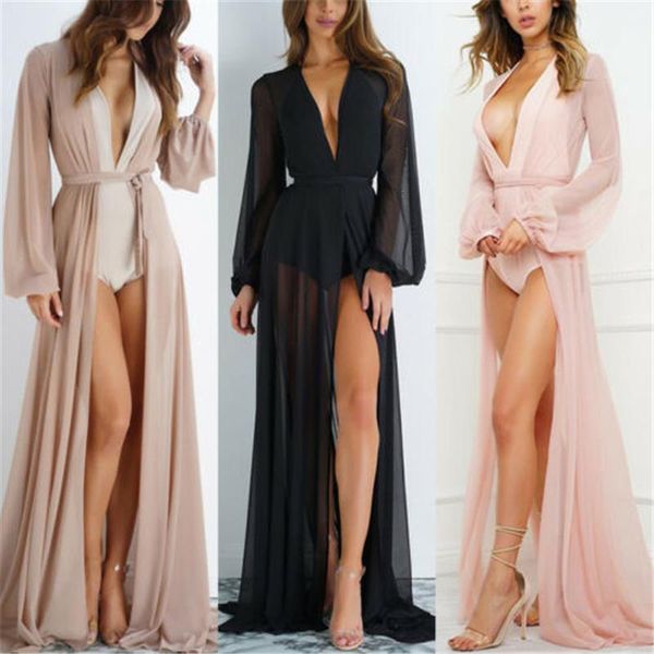 women's swimwear 2021 summer brand feminino women transparent beach maxi dress bikini cover-up tunic chiffon female bathing suit, White;black
women's swimwear 2021 summer brand feminino women transparent beach maxi dress bikini cover-up tunic chiffon female bathing suit, White;black