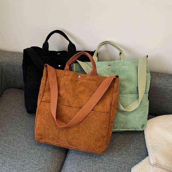 shopping bags corduroy bag for women shopper tote with pockets high capacity fashion canvas black shoulder messenger bookbag bolso 220307
shopping bags corduroy bag for women shopper tote with pockets high capacity fashion canvas black shoulder messenger bookbag bolso 220307