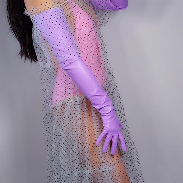 five fingers gloves extra long fashion faux leather sheepskin 28" 70cm evening women light purple lavender pu186, Blue;gray
five fingers gloves extra long fashion faux leather sheepskin 28" 70cm evening women light purple lavender pu186, Blue;gray
