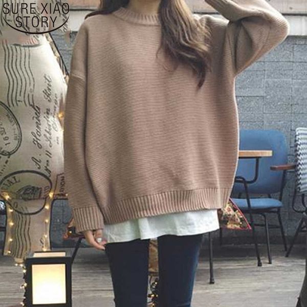 plus size pullover sweater women loose solid 6 colors winter clothes women long sleeve sweet sweater knitted knitwear chic 11634 210527, White;black
plus size pullover sweater women loose solid 6 colors winter clothes women long sleeve sweet sweater knitted knitwear chic 11634 210527, White;black