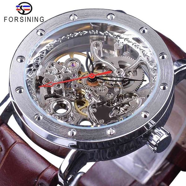 forsining sier case skelet waches male brown leather band waterproof automatic watches for men brand luxury, Slivery;brown
forsining sier case skelet waches male brown leather band waterproof automatic watches for men brand luxury, Slivery;brown