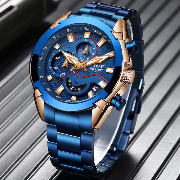 wristwatches lige 2021 fashion mens watches with stainless steel sports chronograph quartz watch men relogio masculino, Slivery;brown
wristwatches lige 2021 fashion mens watches with stainless steel sports chronograph quartz watch men relogio masculino, Slivery;brown