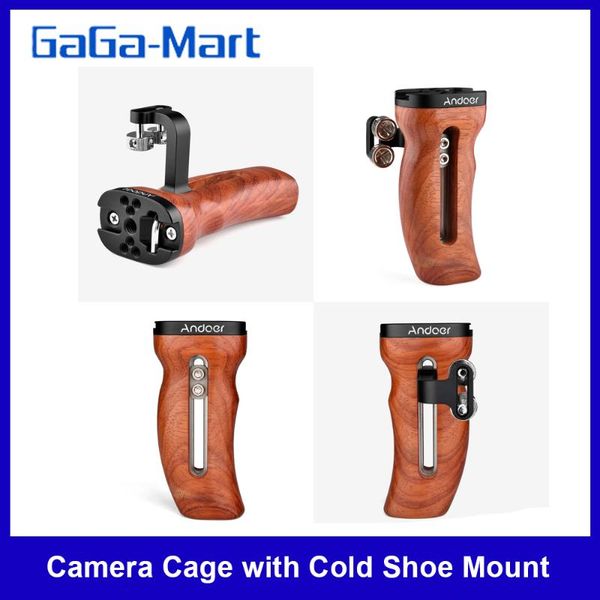 andoer camera cage wooden handle hand grip with cold shoe mount 1/4 inch & 3/8 inch screw holes video pgraphy
andoer camera cage wooden handle hand grip with cold shoe mount 1/4 inch & 3/8 inch screw holes video pgraphy