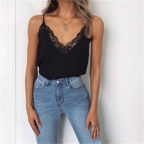 2021 summer lace camis women fashion solid regular sleeveless v-neck outerwear regular women camis female, White
2021 summer lace camis women fashion solid regular sleeveless v-neck outerwear regular women camis female, White