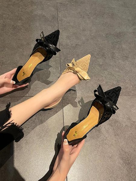 dress shoes single women's summer 2021 net red bow fashion all-match non-slip fairy style french high heels trend, Black
dress shoes single women's summer 2021 net red bow fashion all-match non-slip fairy style french high heels trend, Black