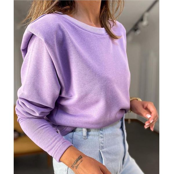 women's hoodies & sweatshirts women basic fashion pullover casual shoulder pads plus fleece sweatshirt solid color round neck long slee, Black
women's hoodies & sweatshirts women basic fashion pullover casual shoulder pads plus fleece sweatshirt solid color round neck long slee, Black